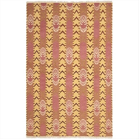 Safavieh 8 x 10 ft. Rectangle- Contemporary David Easton Pink Amber Hand Knotted Rug DVE515A-8